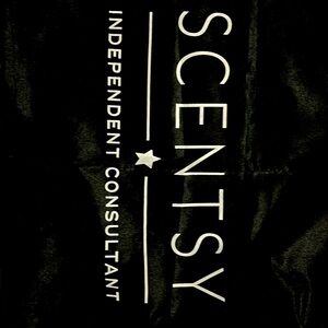Scentsy independent black tablecloth 8 ft used once no rips, no tears-no stains